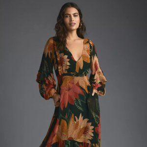 NWT Farm Rio Floral V-Neck Maxi Dress from Anthropologie
